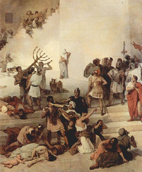 Francesco Hayez La distruzione del Tempio di Gerusalemme Norge oil painting art